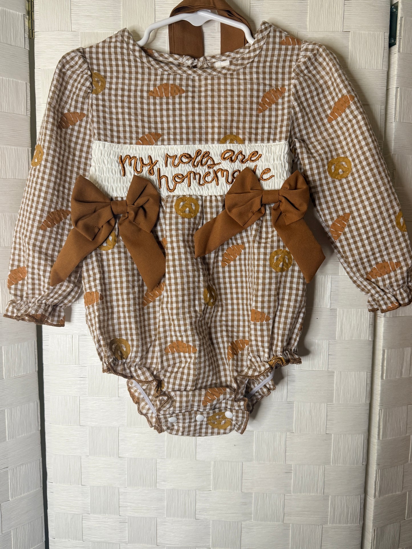 18-24M My rolls are homemade bubble romper