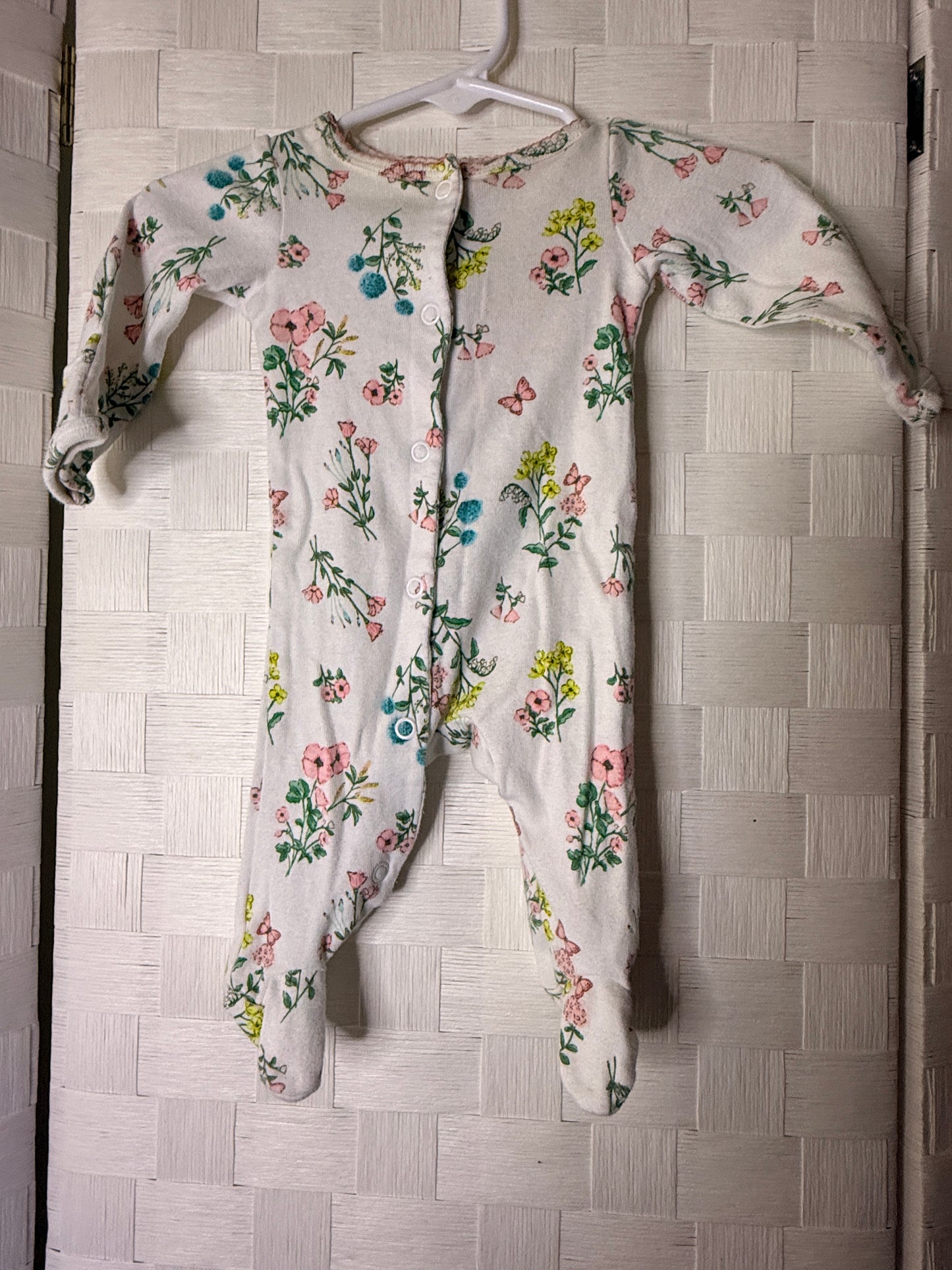 New Born Flower Print Onesie