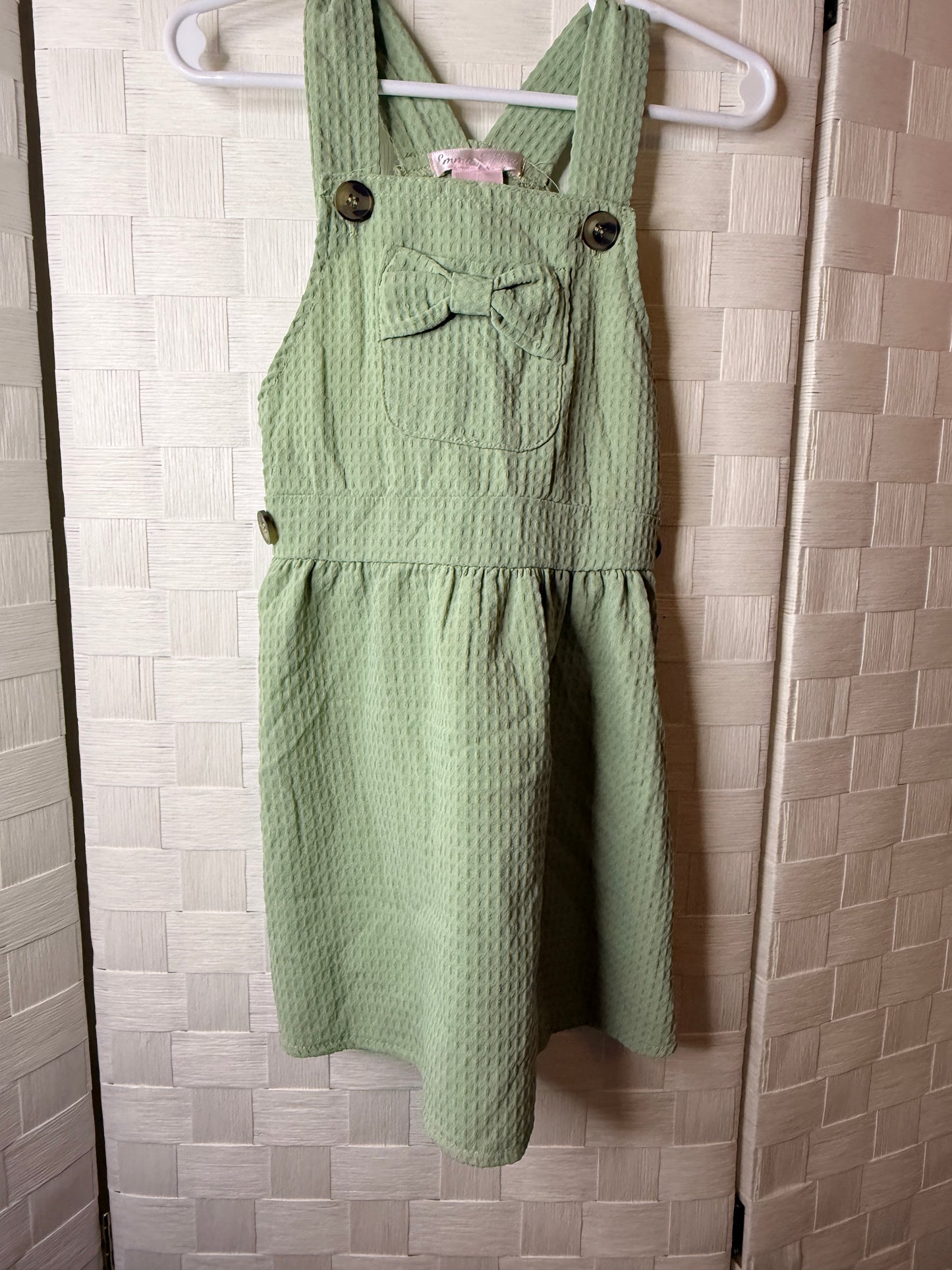3T Green waffle knit dress