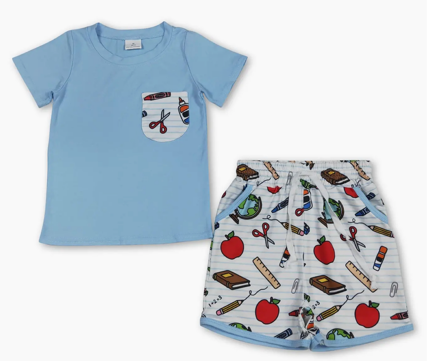 Short Sleeve Back to school Set