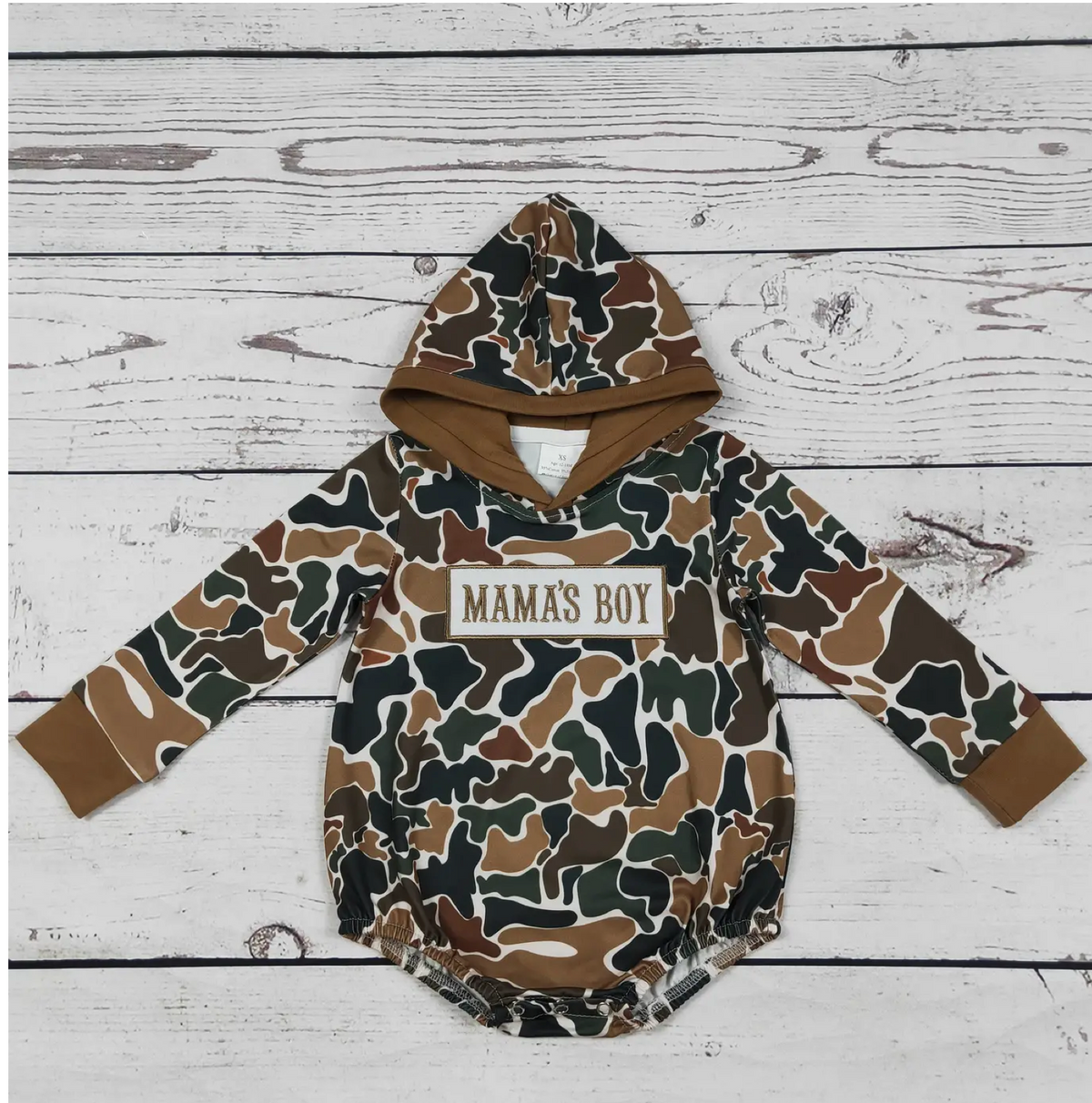 Baby PREORDER Mama's Boy Camouflage Bubble