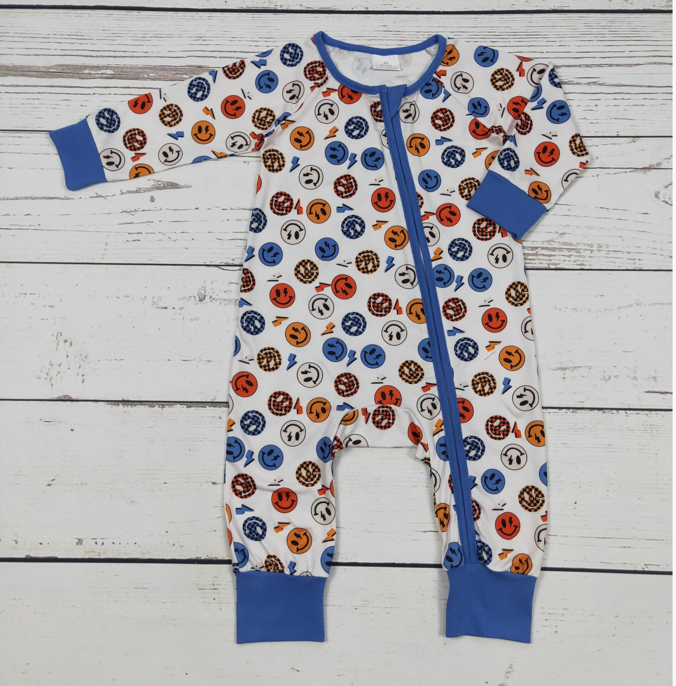 Baby PREORDER Smiley Zip Romper