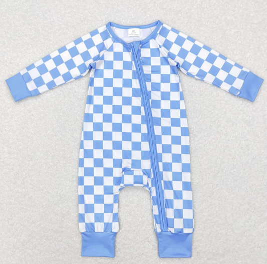 Everyday wear PREORDER Blue Checkered Romper
