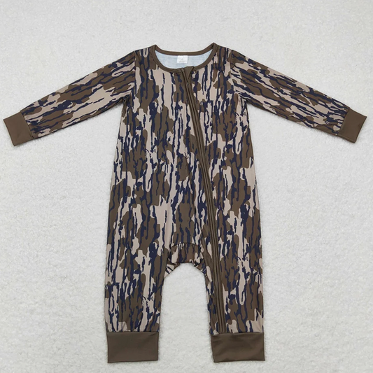 Everyday wear PREORDER Bamboo Camo Zip Romper