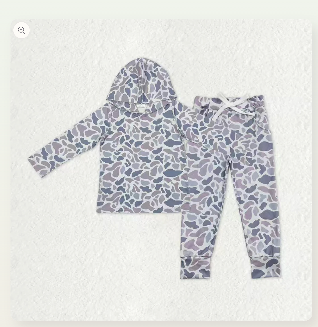 Everyday wear PREORDER Grey Camo Hooded Set