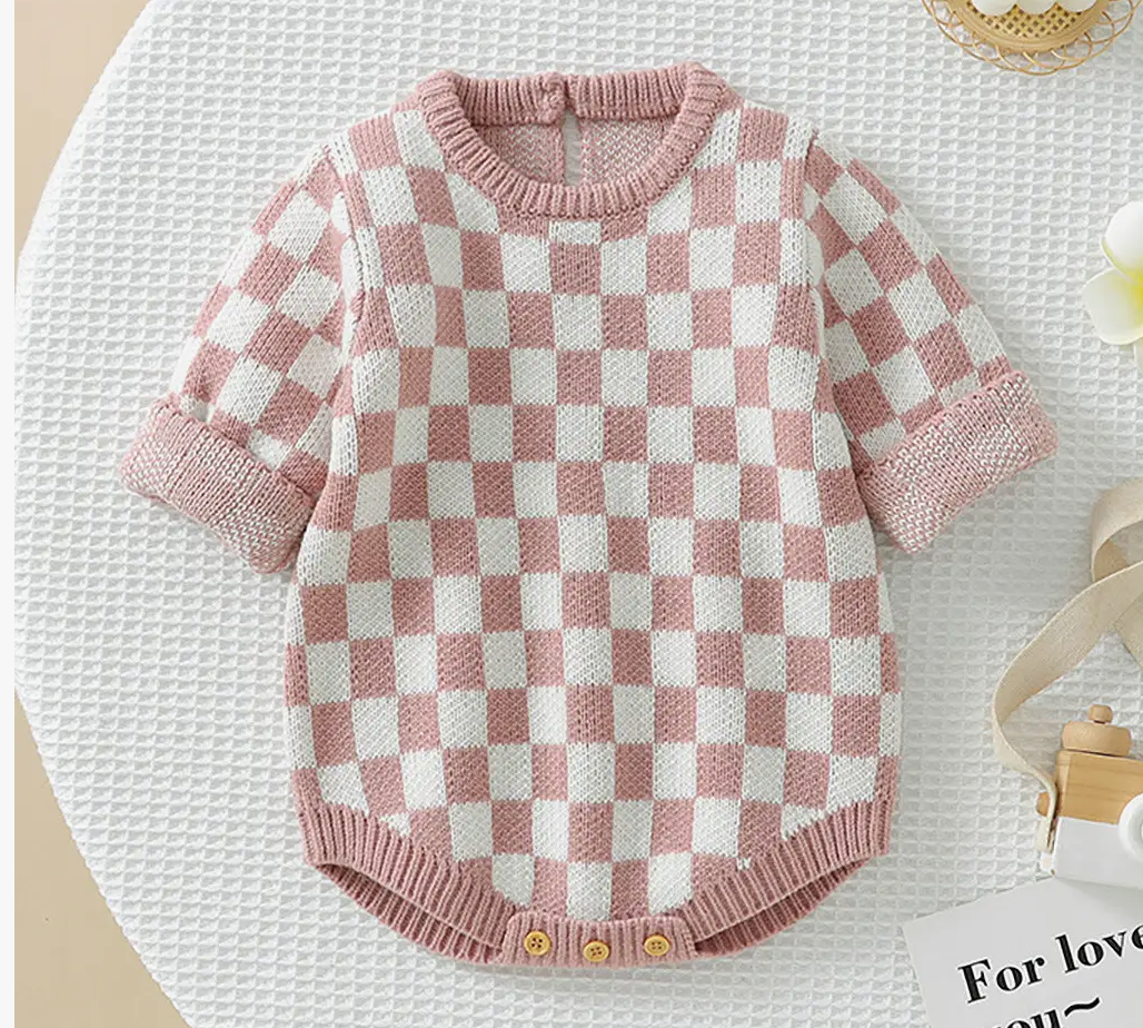 Baby PREORDER Checker Bodysuit