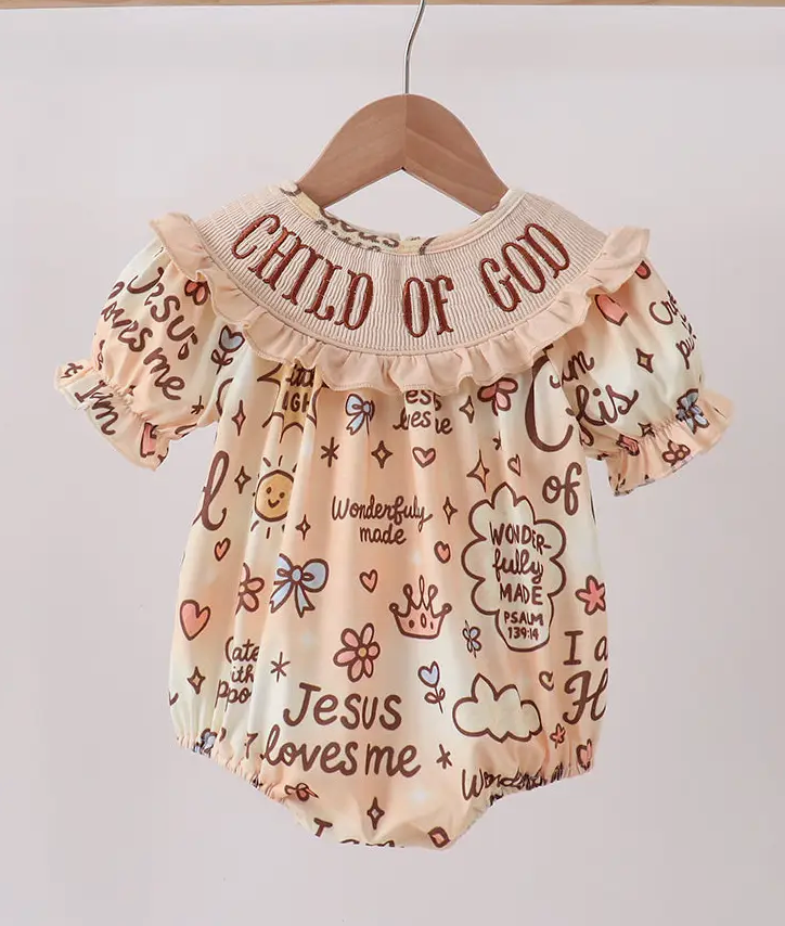 PREORDER Child of God Smocked ruffle bubble