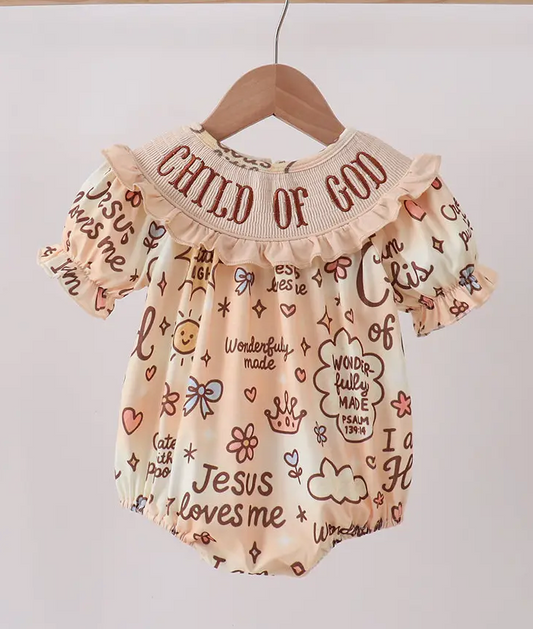 Baby PREORDER Child of God Smocked Bubble