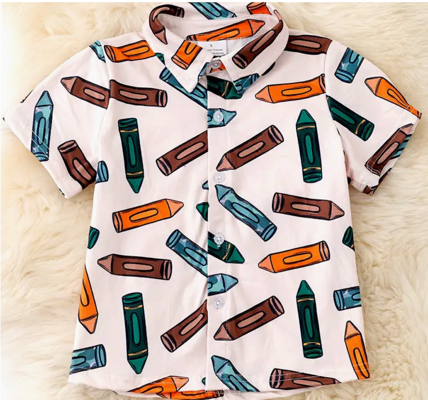 Crayon Back to school Button up shirt