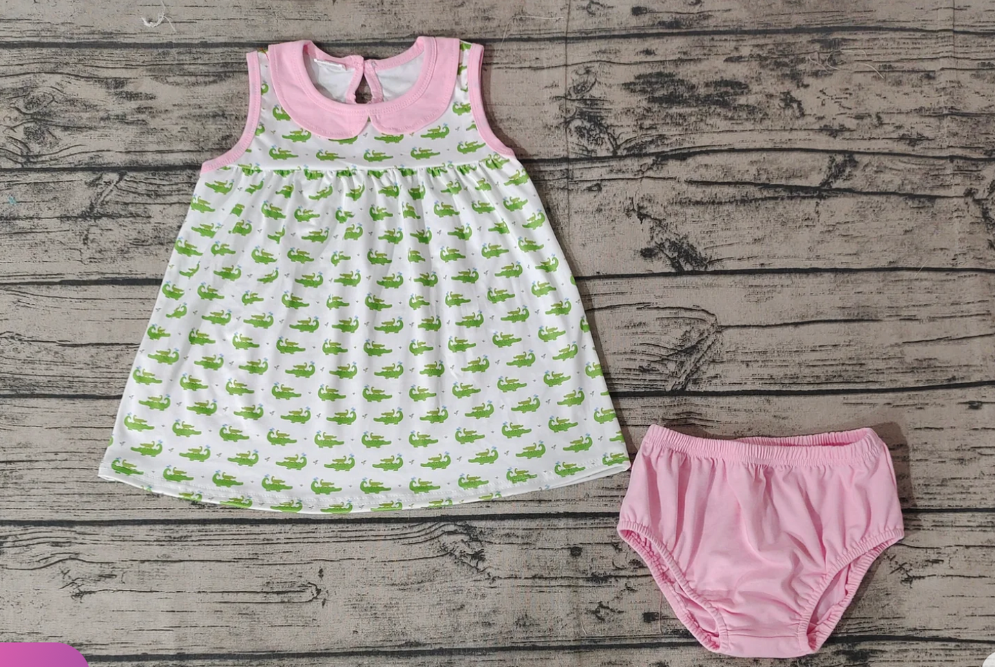 Everyday wear PREORDER Crocodile Bummie Set