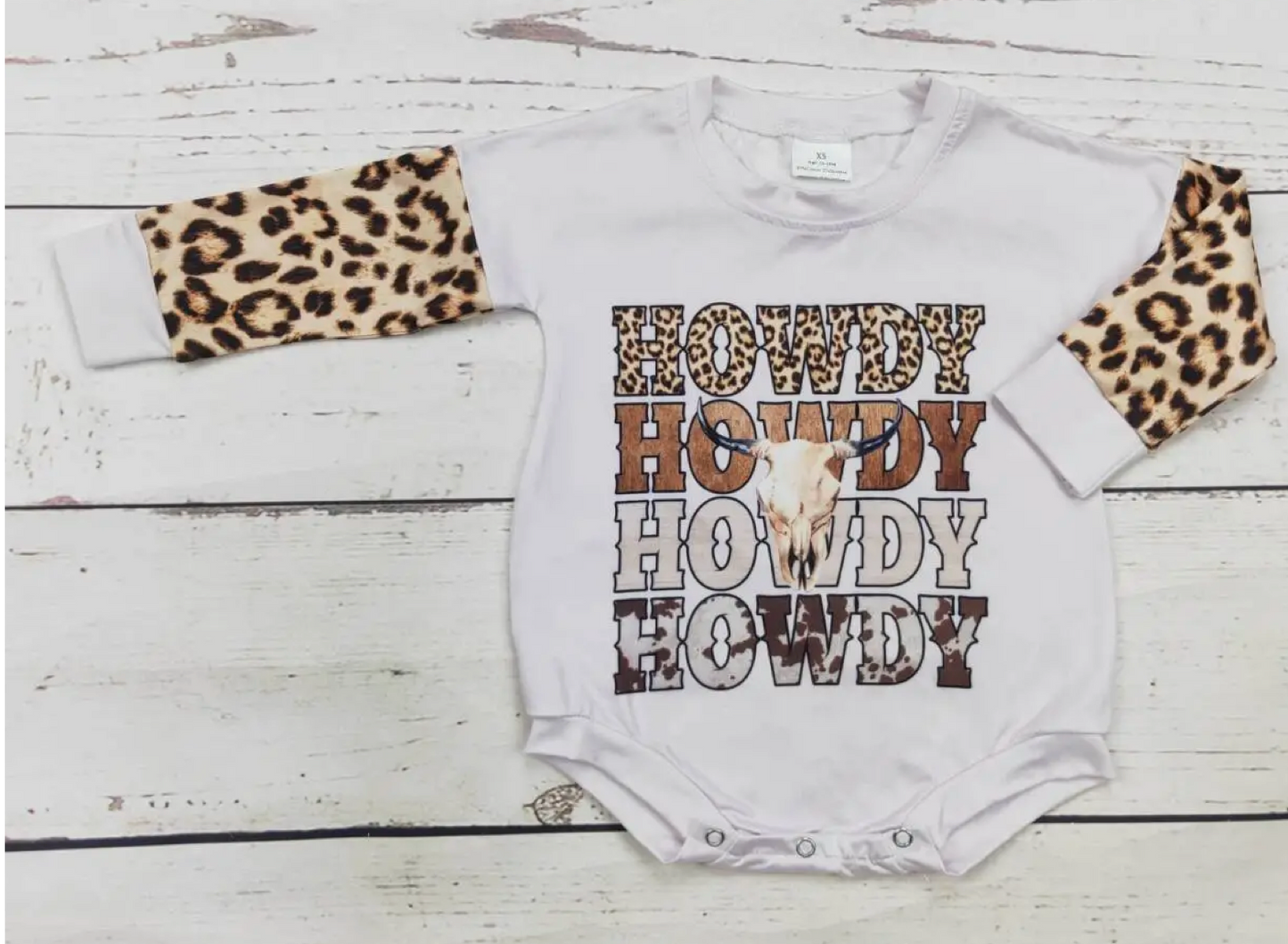 Baby PREORDER Howdy Cheetah Romper