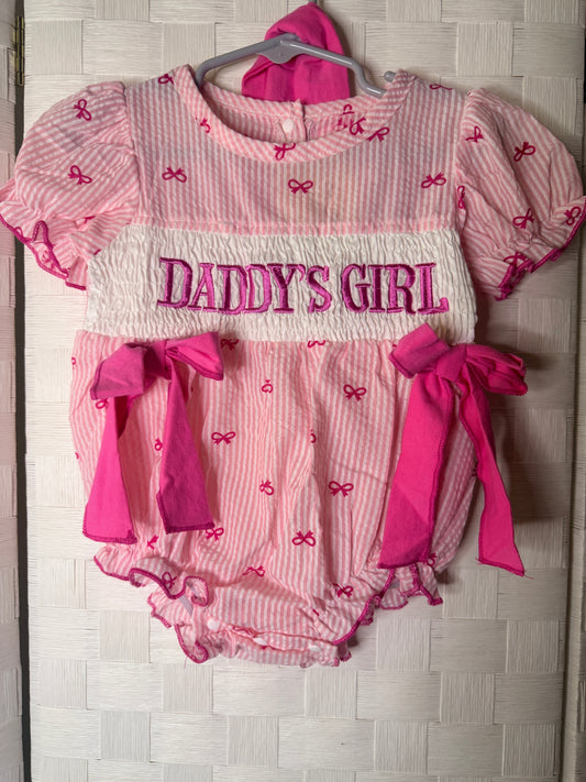 9-12M Daddy's Girl Bubble Romper