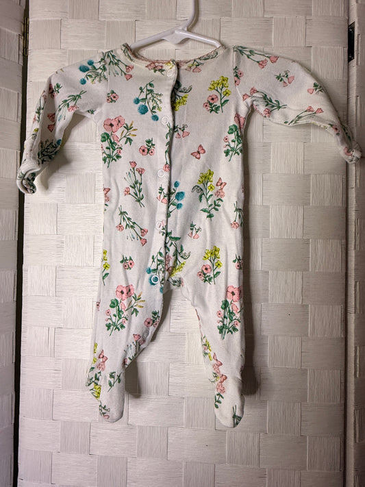 New Born Flower Print Onesie