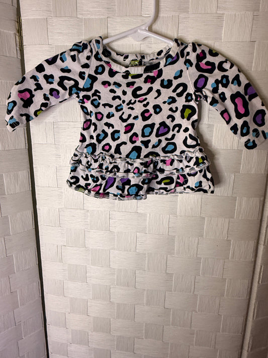 New Born Cheetah Print Long sleeve Shirt