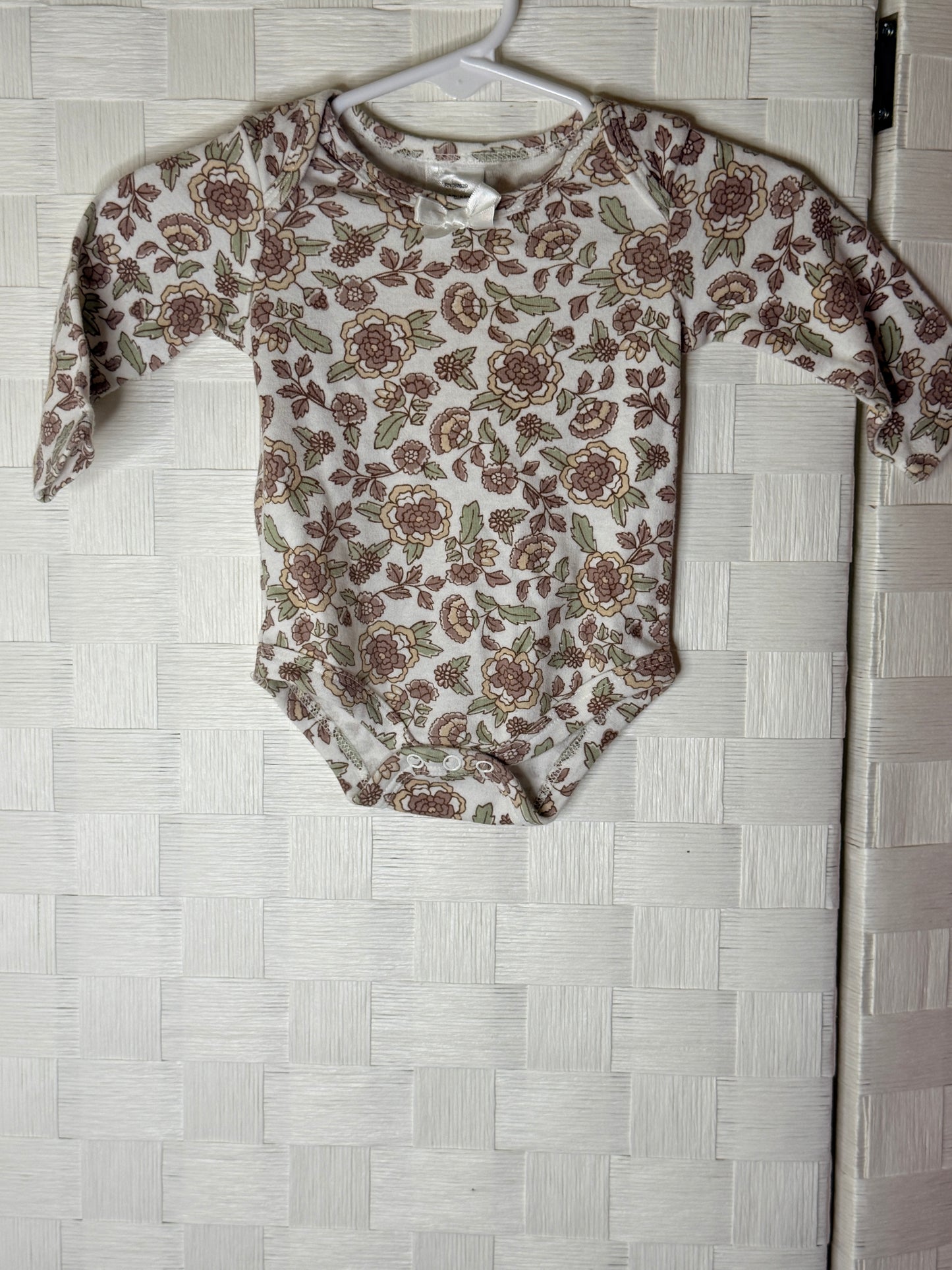 0-3M Long Sleeve Flower Print