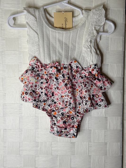0-3M Flower Print Dress