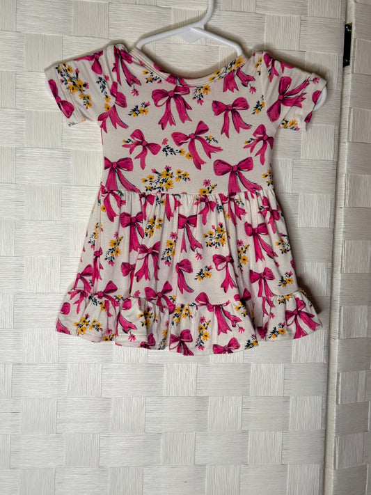 0-3M Bamboo Bow Dress