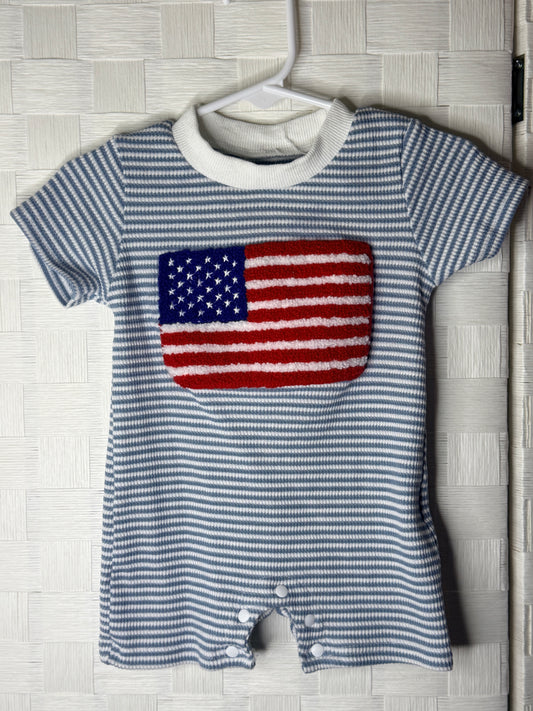 0-3M Red white Blue USA Outfit