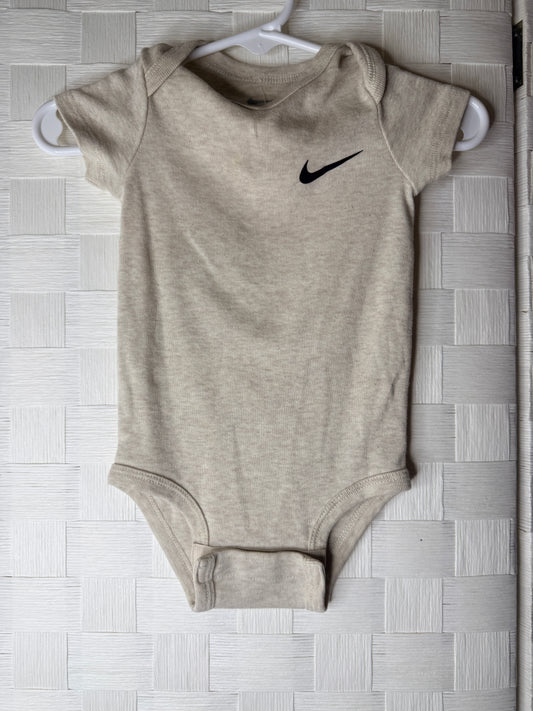 6M 3 Nike Onesies Tan, Light Gray and light Green