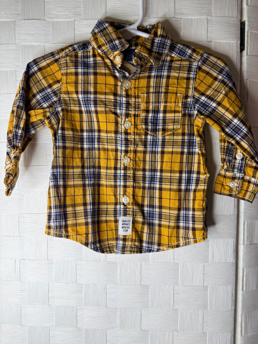 6M Plaid Dress Shirt
