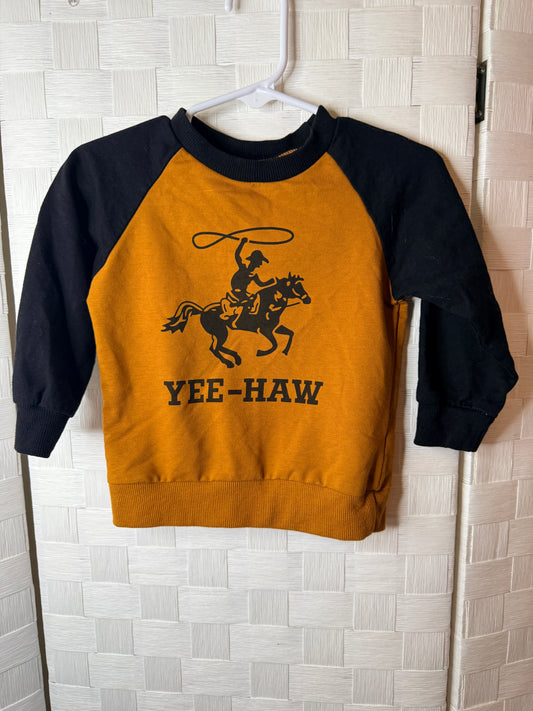 9-12M Long Sleeve Yee-Haw Crewneck