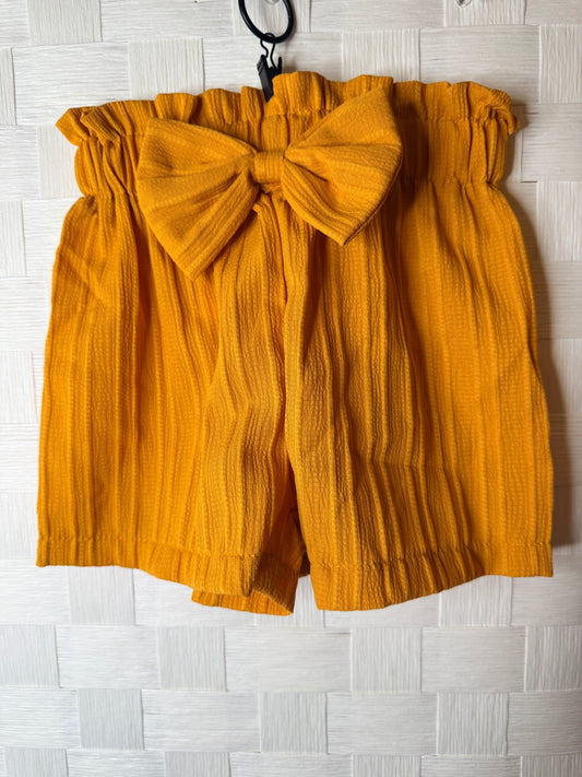 9-12M Orange Shorts with Bow