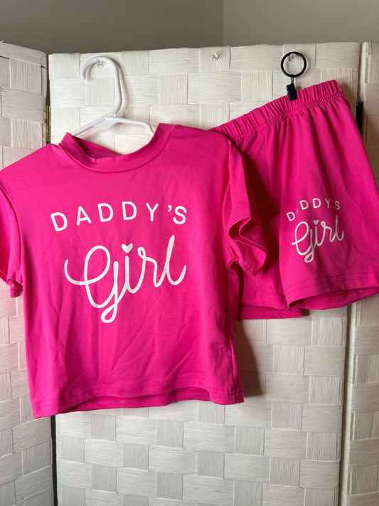 9-12M Pink Daddy's Girl Short Set