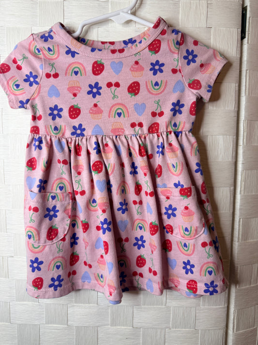 12M Rainbow, Cherry, Strawberry, Heart, Cupcake, and Flower Dress