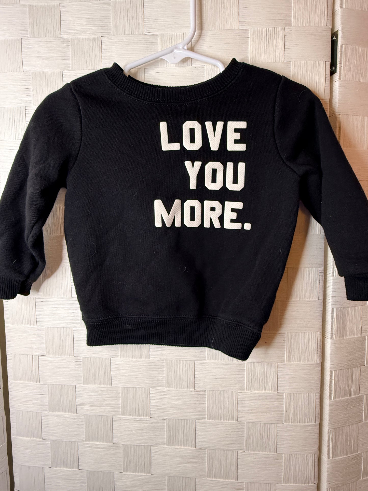 12M Black Long sleeve "LOVE YOU MORE."