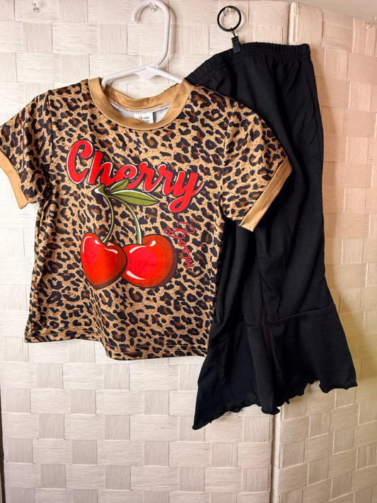 12-18M Cheetah Print Cherry Outfit
