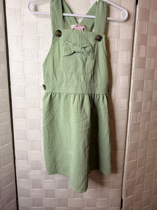 3T Green waffle knit dress