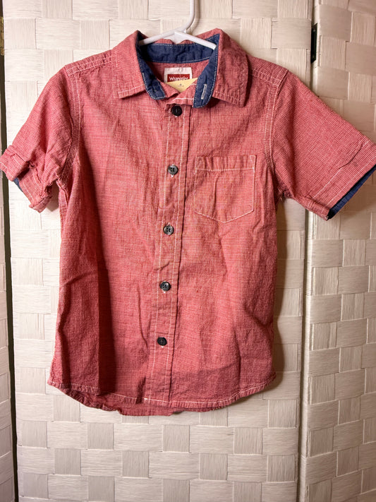 4-5T red WRANGLER button down