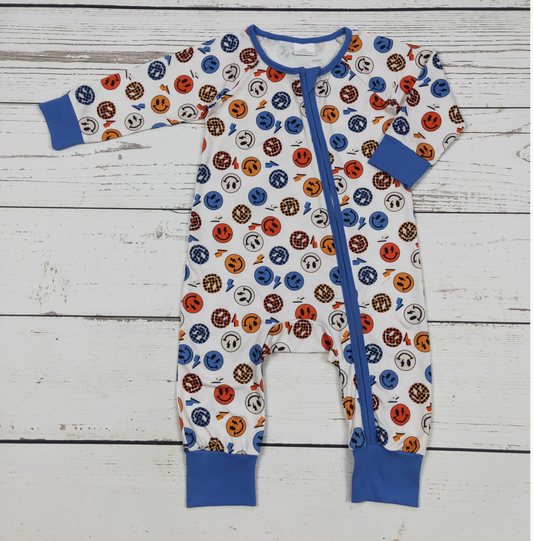Baby PREORDER Smiley Zip Romper